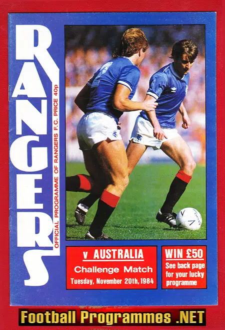 Glasgow Rangers v Australia 1984 – Challenge Match