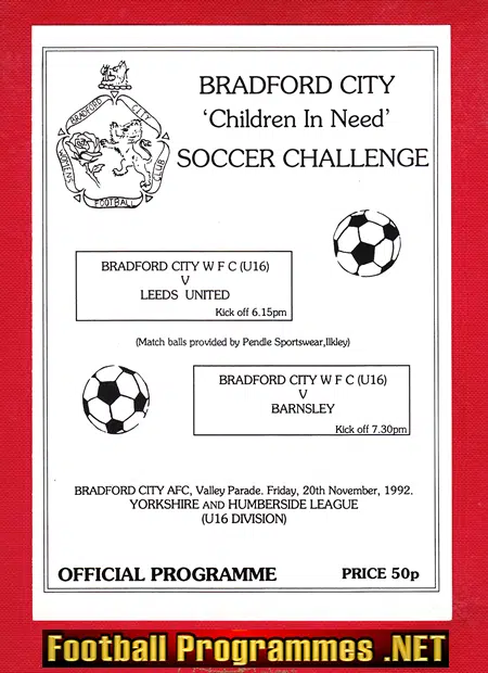 Bradford City Ladies v Leeds United 1992 + Barnsley Womens Football