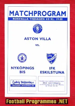 NBIS AFC Eskilstuna v Aston Villa 1986 - Sweden