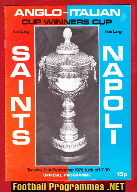 Southampton v Napoli 1976 – Anglo Italian Cup 1st Leg