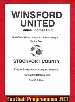 Winsford United Ladies v Stockport County 1993 – Womens