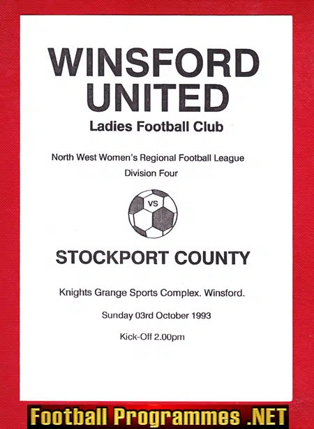 Winsford United Ladies v Stockport County 1993 – Womens
