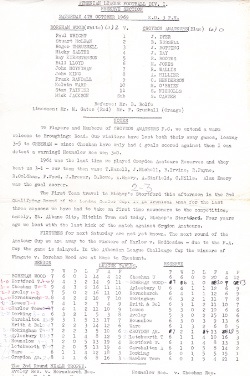 Boreham Wood v Croydon Amateurs 1969 – Reserves Match