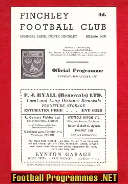 Finchley v Hendon 1967 – Public Trials Match
