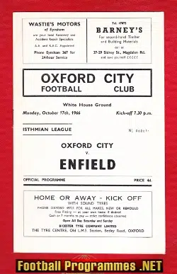 Oxford City v Enfield 1966