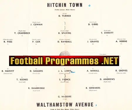 Hitchin Town v Walthamstow Avenue 1961 - Amateur Cup Semi Final