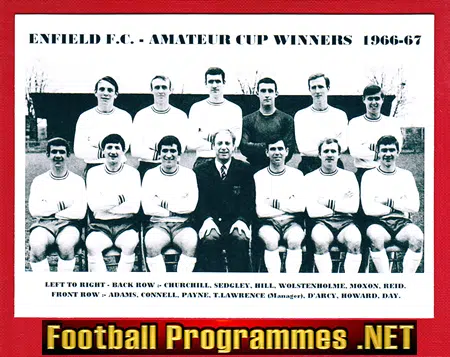 Enfield Football Club Team Picture 1966 - 1967