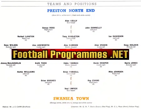Swansea Town v Preston 1964 - FA Cup Semi Final at Aston Villa
