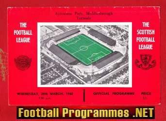 England Football League v Scotland League 1968 – Middlesbrough