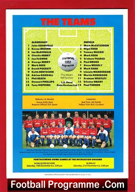Aldershot v Enfield 1991 - FA Cup - BUST