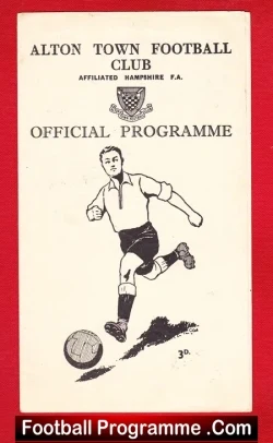 Alton Town v Boscombe 1960 - Resreves Team - football programme