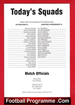Altrincham v Chester City 1985 - Pre Season Friendly Match - football programme