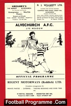 Alvechurch v Paulton Rovers 1975 - FA Challenge Trophy - football programme