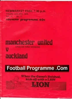 Auckland v Manchester United 1975 – New Zealand Tour – Red Issue