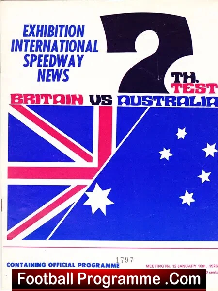 Australia Speedway v Great Britain 1976 – Birisbane