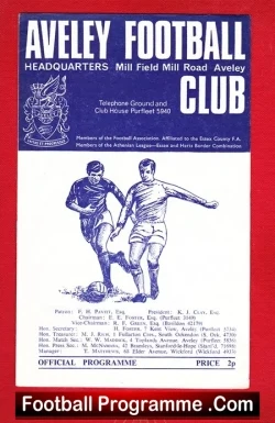 Aveley v Maidenhead United 1973
