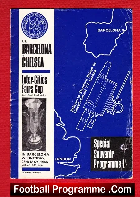 Barcelona v Chelsea 1966 – Inter Cities Fairs Cup Spain
