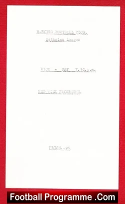 Barking v Enfield 1960s - Mid Week Match - football programme