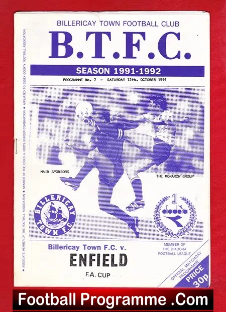 Billericay Town v Enfield 1991