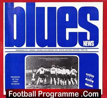 Birmingham City v Arsenal 1974