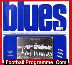 Birmingham City v Arsenal 1974