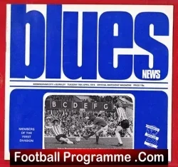 Birmingham City v Burnley 1974