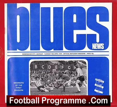 Birmingham City v Burnley 1974