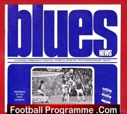 Birmingham City v Cardiff City 1974 - FA Cup - football programme