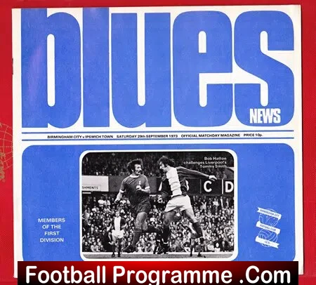 Birmingham City v Ipswich Town 1973