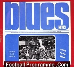Birmingham City v Ipswich Town 1973 - football programme