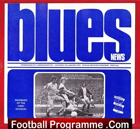 Birmingham City v Manchester City 1974