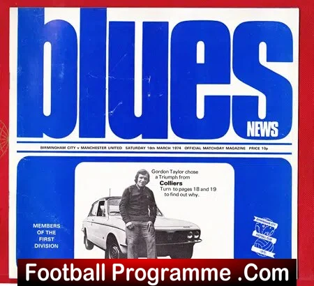 Birmingham City v Manchester United 1974
