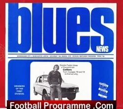 Birmingham City v Manchester United 1974