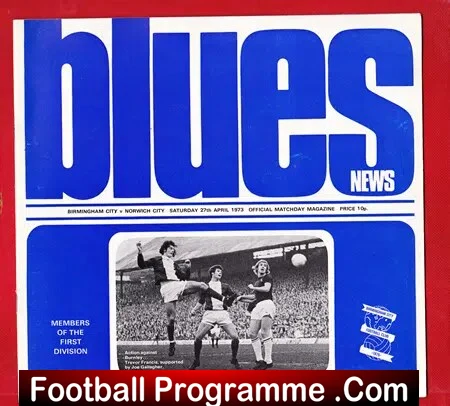 Birmingham City v Norwich City 1973