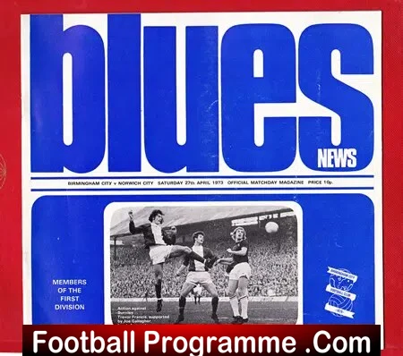 Birmingham City v Norwich City 1973