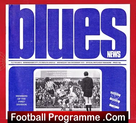 Birmingham City v Plymouth Argyle 1973