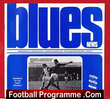 Birmingham City v Sheffield United 1974