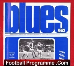 Birmingham City v West Ham United 1973 - football programme