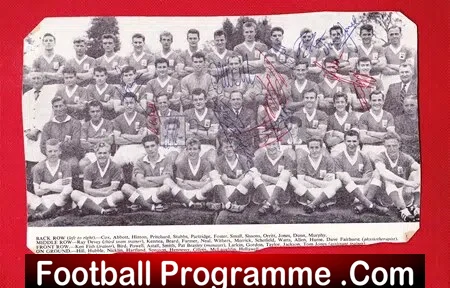 Birmingham Football Team Squad Signed Picture 1950s