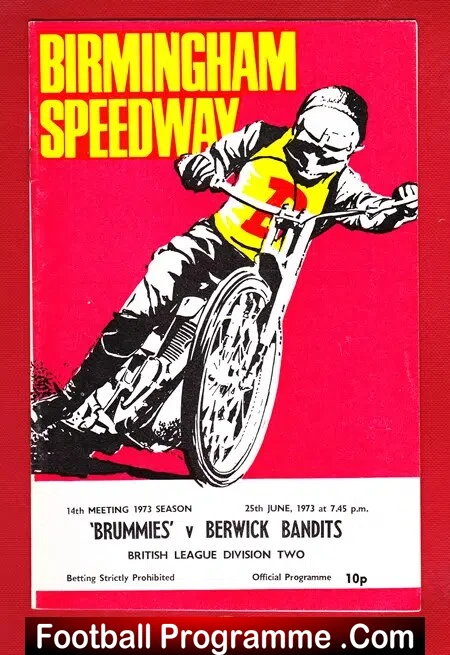 Birmingham Speedway v Berwick 1973