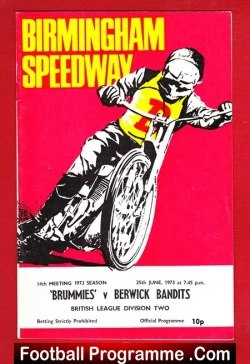 Birmingham Speedway v Berwick 1973