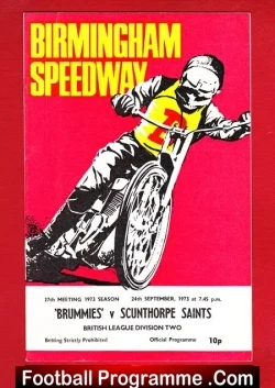 Birmingham Speedway v Scunthorpe 1973