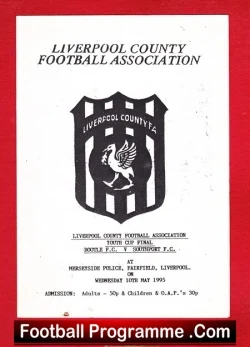 Bootle v Southport 1995 – Liverpool County Youth Cup Final