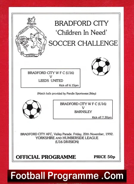 Bradford City Ladies v Leeds United 1992 + Barnsley Womens Football