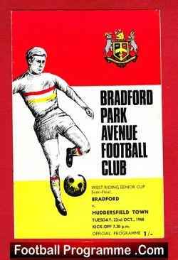 Bradford Park Avenue v Huddersfield Town 1968 – Cup Semi Final