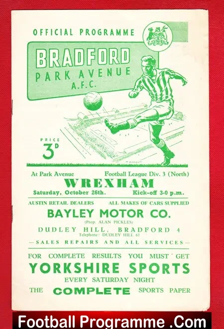 Bradford Park Avenue v Wrexham 1957