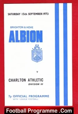 Brighton Hove Albion v Charlton Athletic 1973