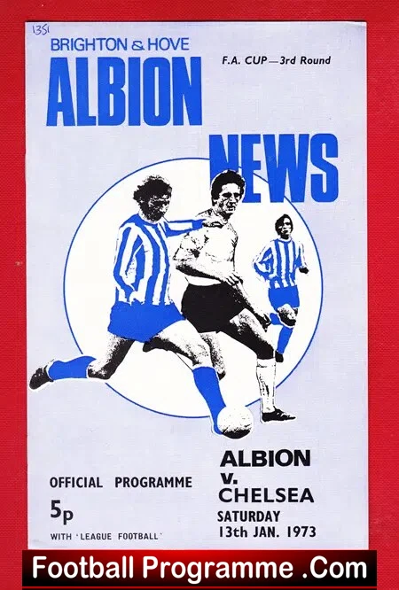 Brighton Hove Albion v Chelsea 1973