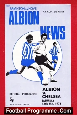 Brighton Hove Albion v Chelsea 1973