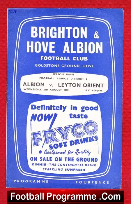 Brighton Hove Albion v Leyton Orient 1960